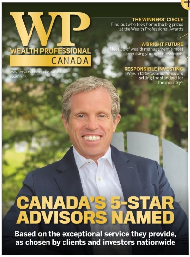 David Martin on front cover of Wealth Professional online magazine.
